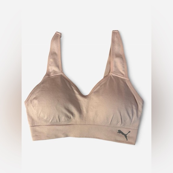 2 Pairs of Pink and cream Puma sports bras #activewear - Picture 3 of 7